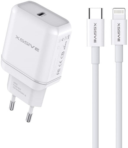 PD 20W 2in1 Charger+Cable Type-C to iPhone wit